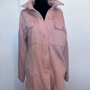 Women's Pink Button-Up Jacket